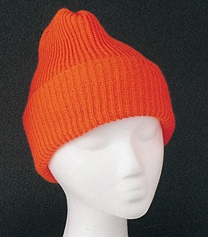 Flame Orange Knit Cuff Cap