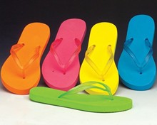 Neon Flip Flops with Translucent Straps
